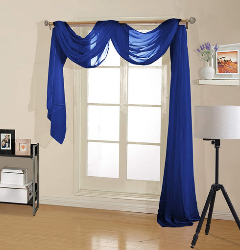 Celine Sheer Window Curtain Scarf 54 x 216 in.